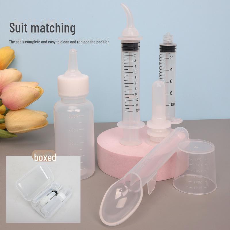 Набор для кормления домашних животных: Молочные бутылочки и шприц-кормушка для новорожденных котят и щенков