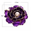 Creative Elegant Women Girls Fashion High-end Pearl Flower Badges Pin Classic Lady Exquisite Enamel Floral Clothing Coat Brooch