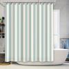 Elegant Blue And White Striped Bathroom Curtain Waterproof Fabric Modern Minimalist Design Spacesuitable For Wet& Dry Separation