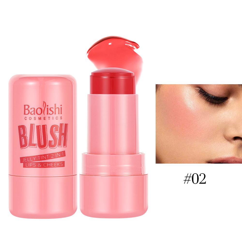 Jelly Blush Makeup Explosive Paste, Shimmer Natural 2-in-1 Blush Strip
