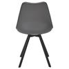 Atom CHAIR, profiled, gray plastic, spacer fabric
