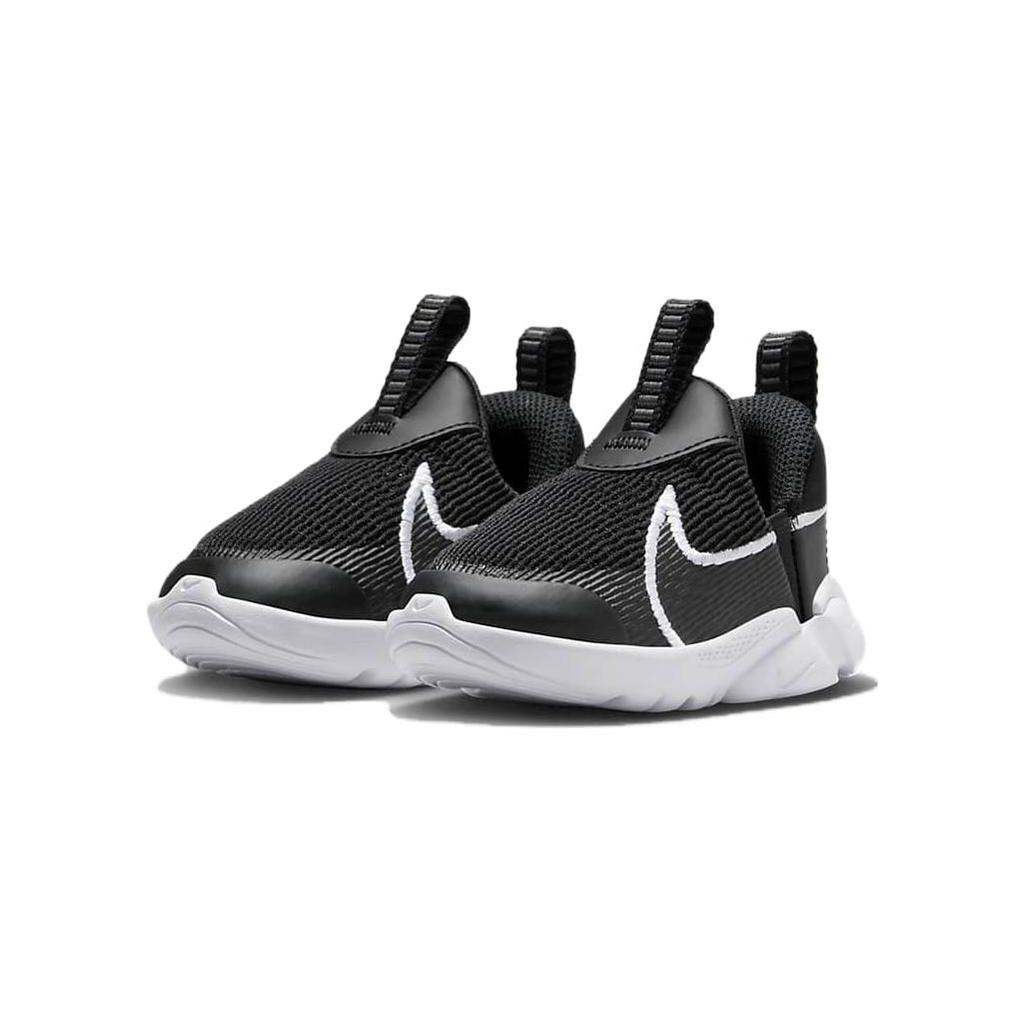Nike Flex Plus 2 TD Прочные низкие кроссовки Детская обувь Черный Белый DV8998-003
