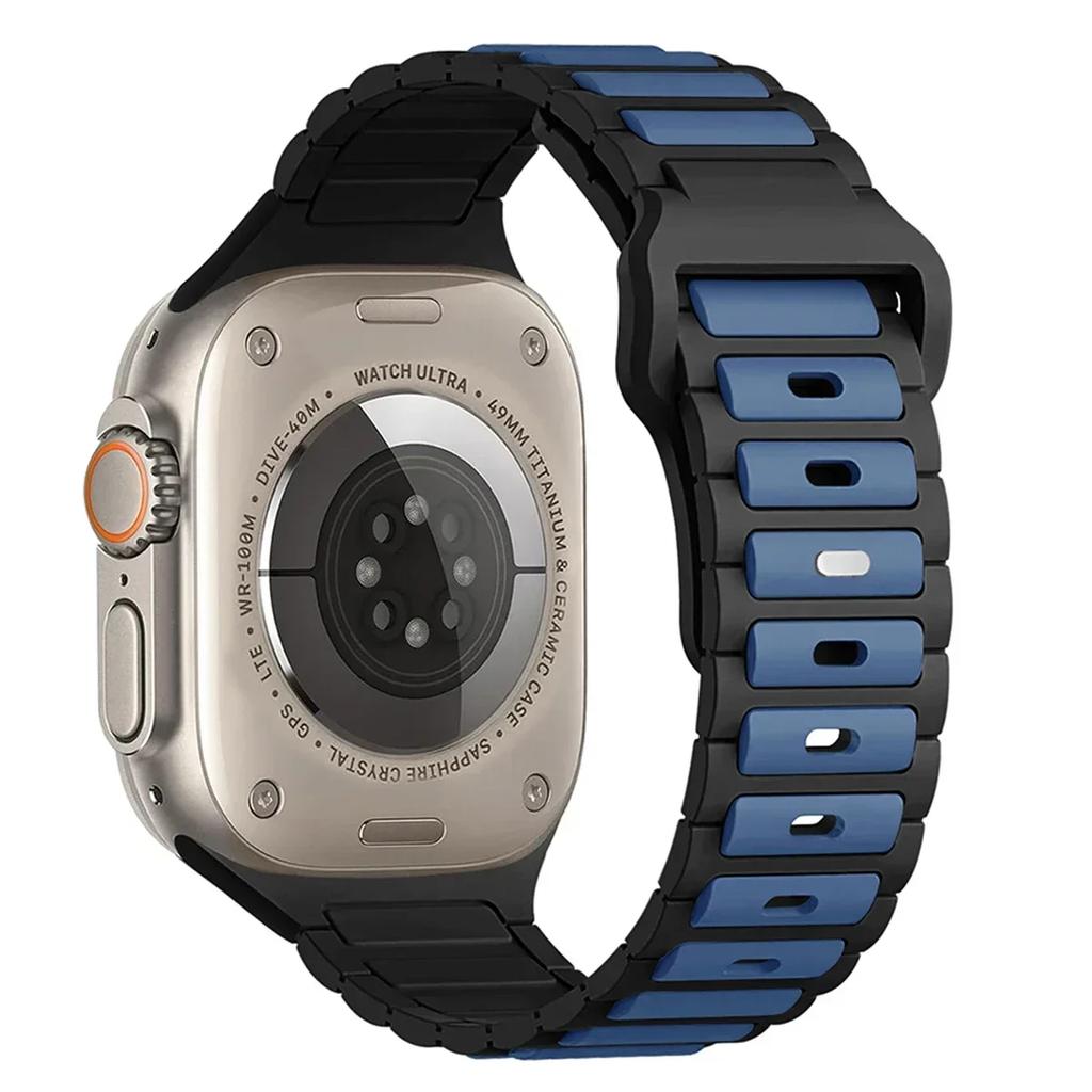 Силиконовый ремешок для Apple Watch 10, 46 мм, 45 мм, 44 мм, 49 мм, 42 мм, 40 мм, 38 мм, браслет для iWatch Series 9, 8, 7, 6, 5, SE Ultra, 2 ремешка.