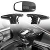 For Dodge Charger/Challenger 2015+Durango 2018+ Car Gear Shift Knob Decoration Cover Gear Shift Handle Sticker Carbon Fiber