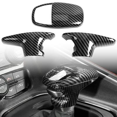 Для Dodge Charger/Challenger 2015+Durango 2018+ Автомобильная накладка-декорация на ручку переключения передач Наклейка на ручку переключения передач Углеродное волокно