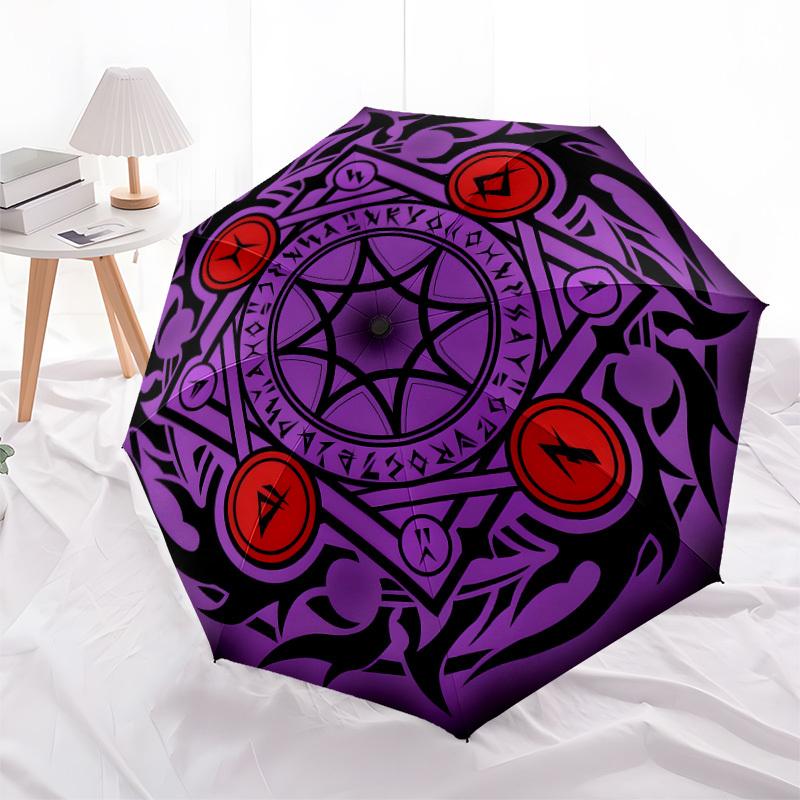 1pc Sacred Symbol of Power Umbrella with Plastic Handle,Suitable for All Seasons Home Travel Outdoor UmbrellaDD1095