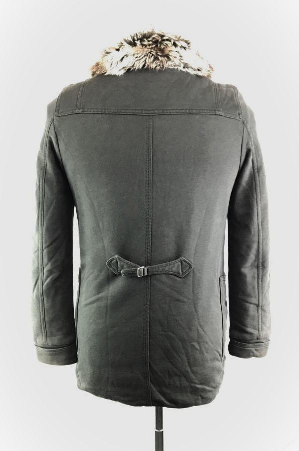 Diesel Блузон с меховым воротником, на подкладке из боа, верхняя короткая куртка / Мужской XS / Черный(ИСПОЛЬЗОВАЛ)