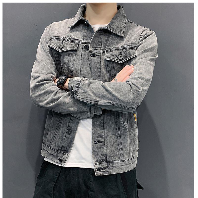 Новая модная джинсовая куртка, мужская модная рабочая куртка, повседневная джинсовая куртка, модный мужской топ