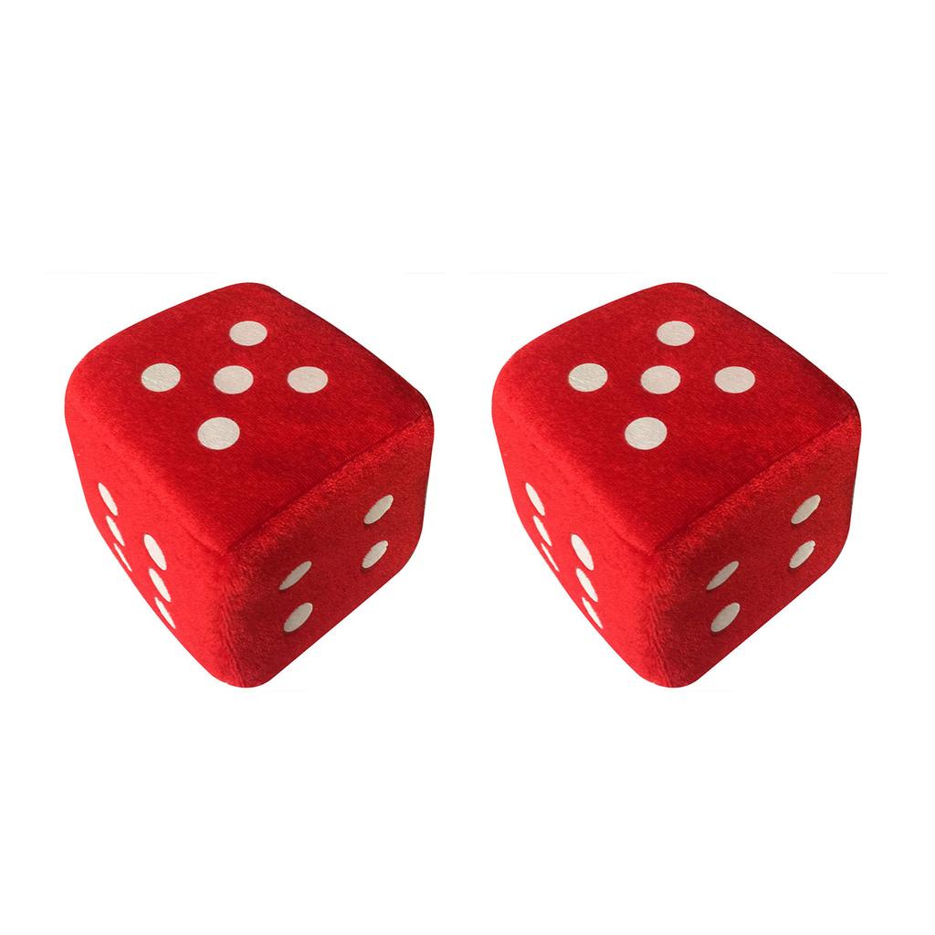 2 шт. разноцветные плюшевые игральные кости подвеска для автомобиля новогодние игральные кости плюшевые игральные кости модель украшения зеркала заднего вида стиль