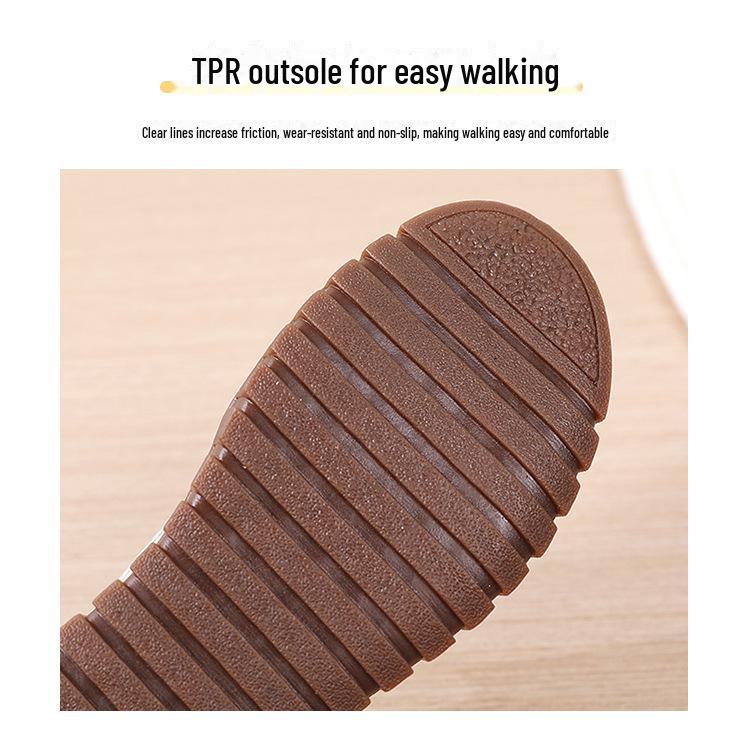 Women's Genuine Leather Slip-On Shoes with Cowhide Soles - Comfortable, Non-Slip Flats for Middle-Aged and Elderly.