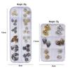 Dark Style Halloween Nail Art Metal Spider & Skull Decorations with Rhinestones