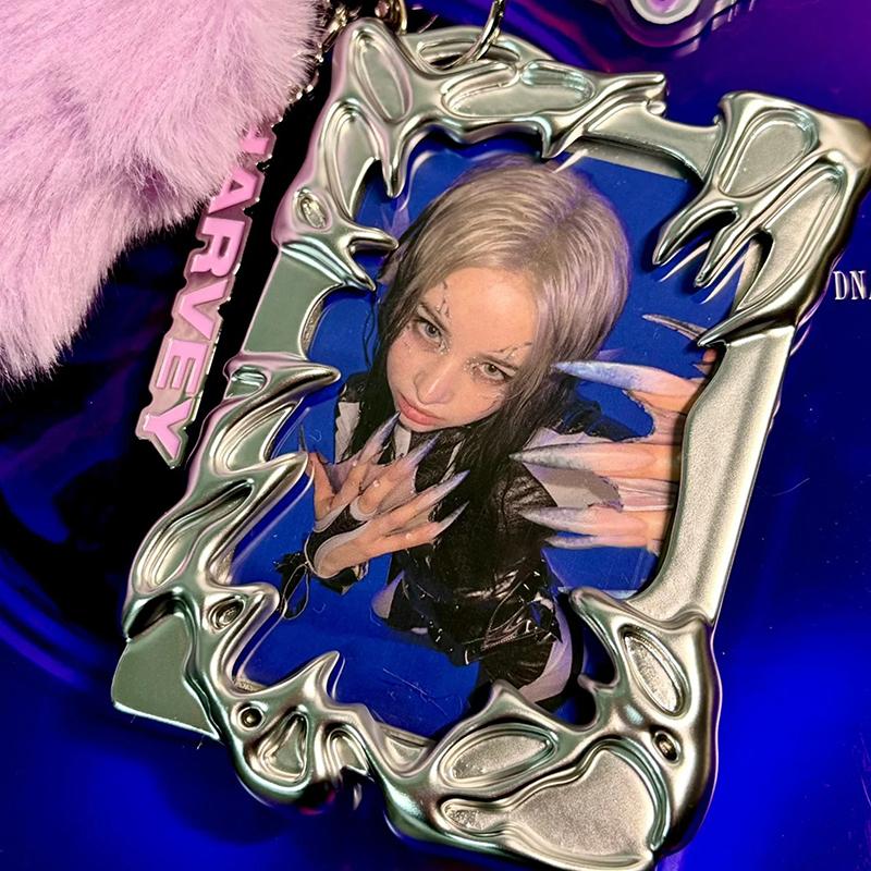 Оригинальный дизайн гальванизированная пластиковая рамка Kpop Idol держатель для фотокарты креативный 3-дюймовый держатель для фотокарты фото чехол