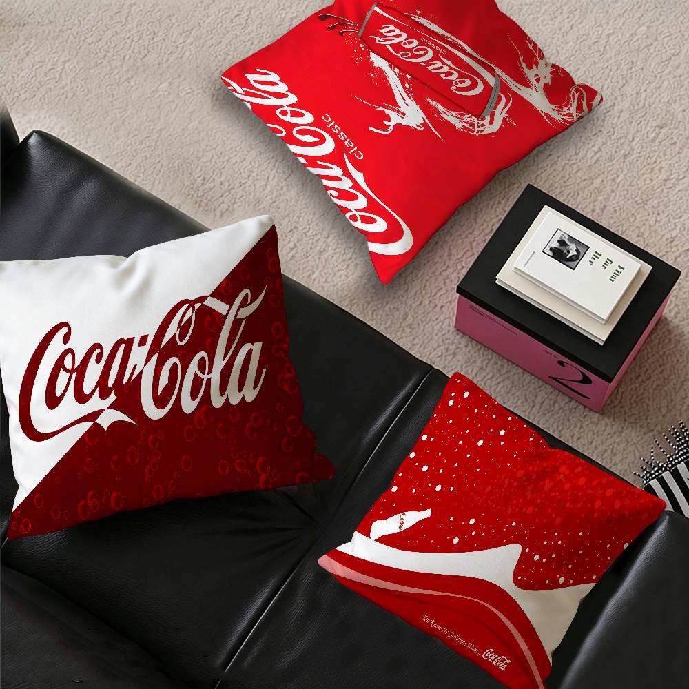 C-Cocas C-Cola Vintage Logo Cushion Cover Inches Farmhouse Decor Home Throw Pillow Covers for Couch Decorations