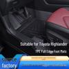 TPE Коврики в салон Toyota Highlander (2015-2026) - Полное покрытие, 7-местный, 4-го поколения