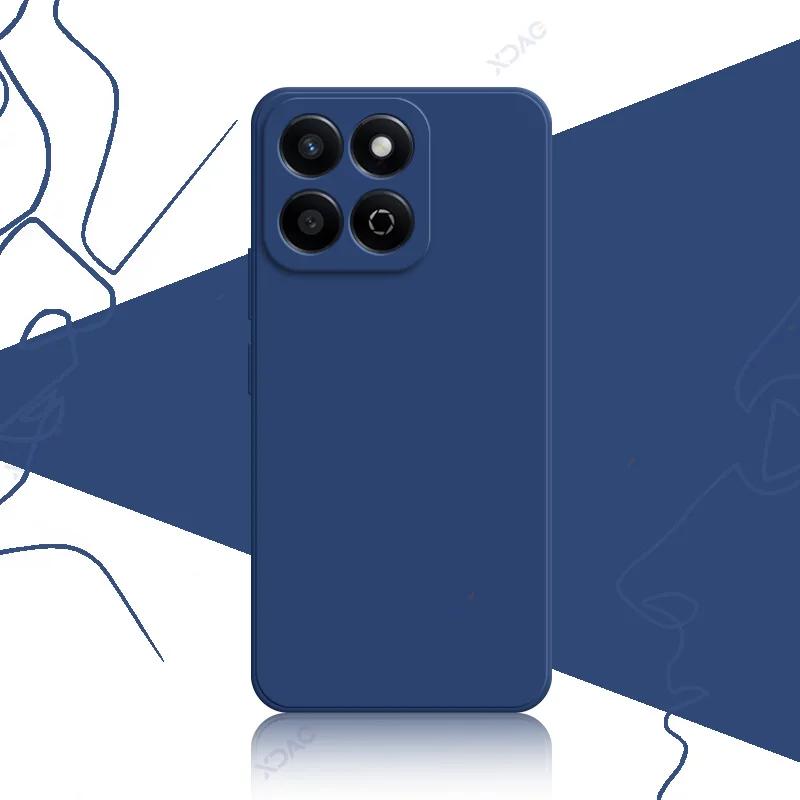 Роскошные квадратные жидкие силиконовые чехлы для Honor 200 Smart 5G 360 мягкие задние крышки для телефонов Honor200Smart полная защитная сумка