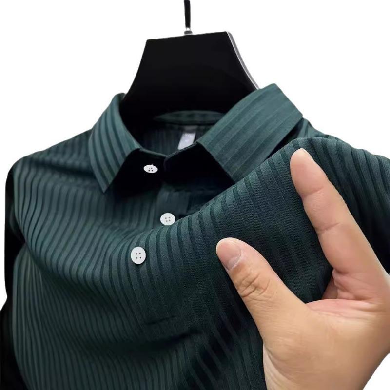 Men S Summer Casual Striped Short Sleeve Polo Shirt