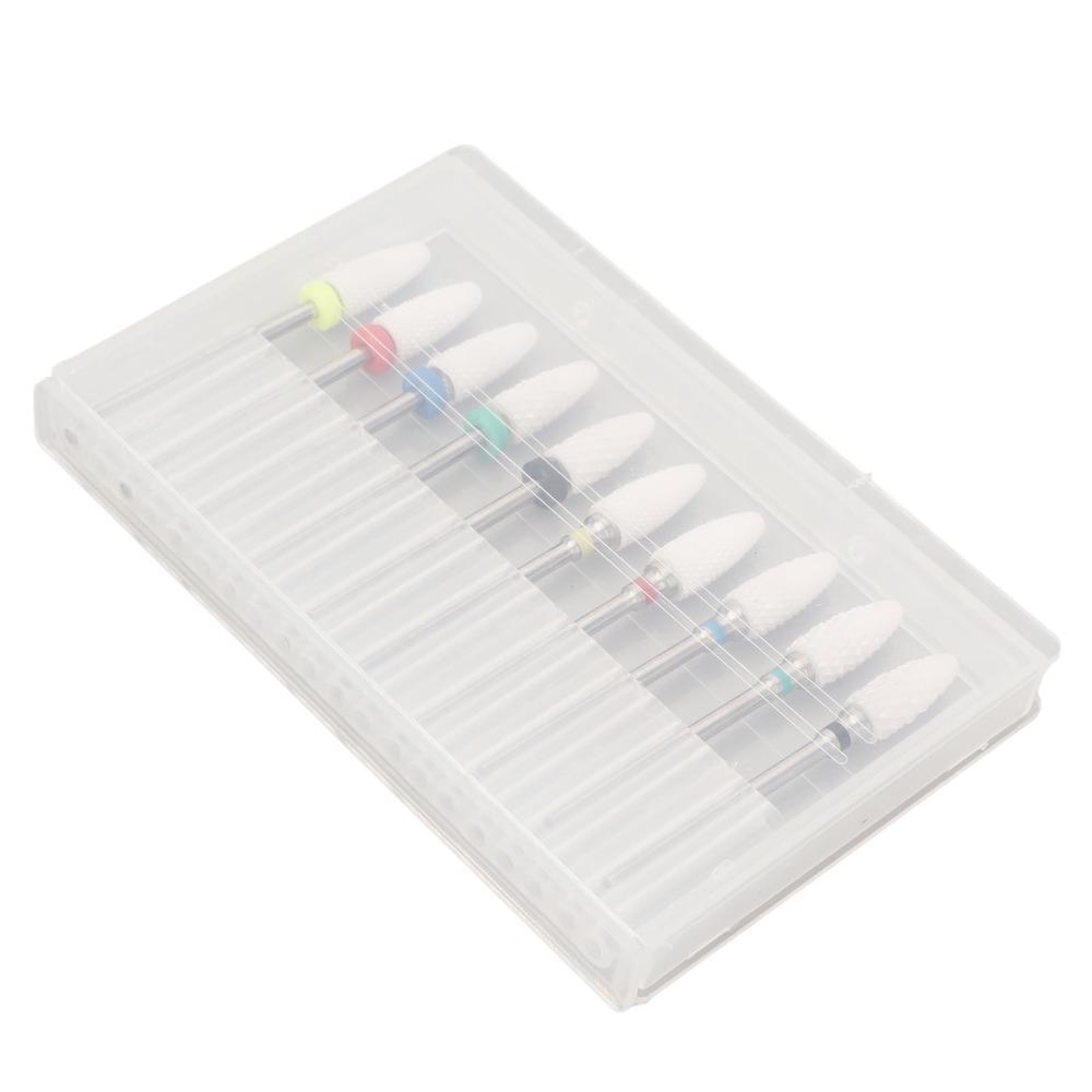 10pcs Multi-purpose For Grinding, Cleaning And Polishing Nail Drill Bits Organizer