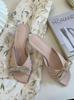 In The Balcony Yerina Square Pumps Pleated Detail Mules 6Cm