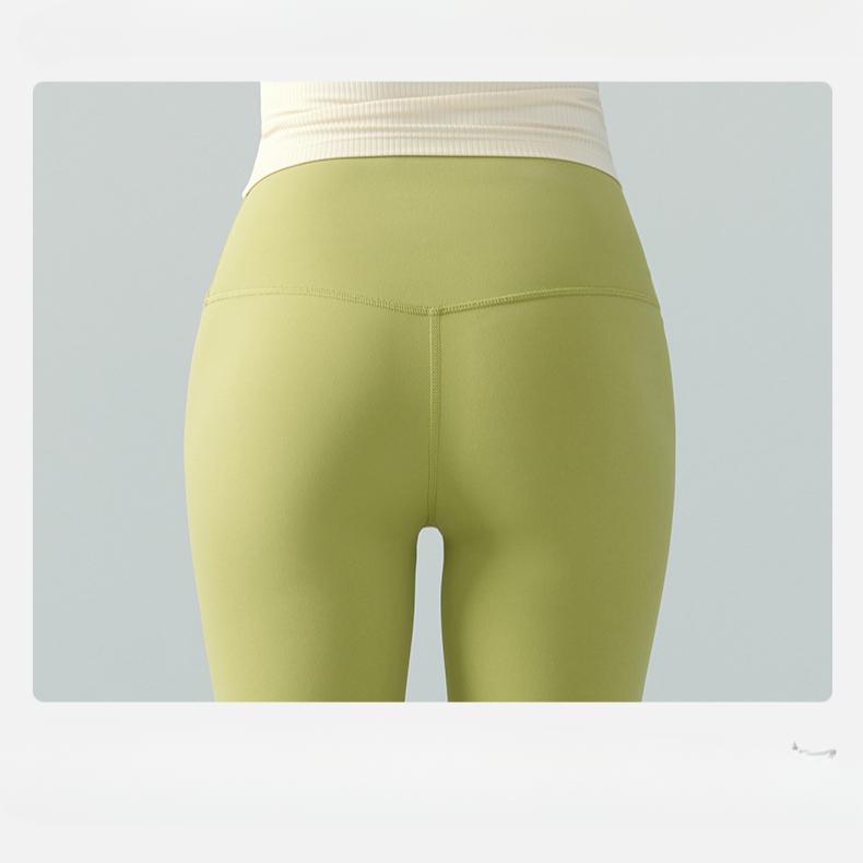 Штаны для йоги женские с высокой талией, цельные штаны для фитнеса без бокового шва, спортивные леггинсы с подъемом бедер