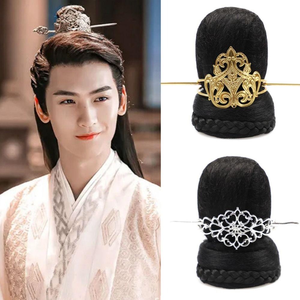 Антикварный головной убор Древний стиль Корона для волос Заколка для волос Ханфу Накладной пучок волос Династия Тан