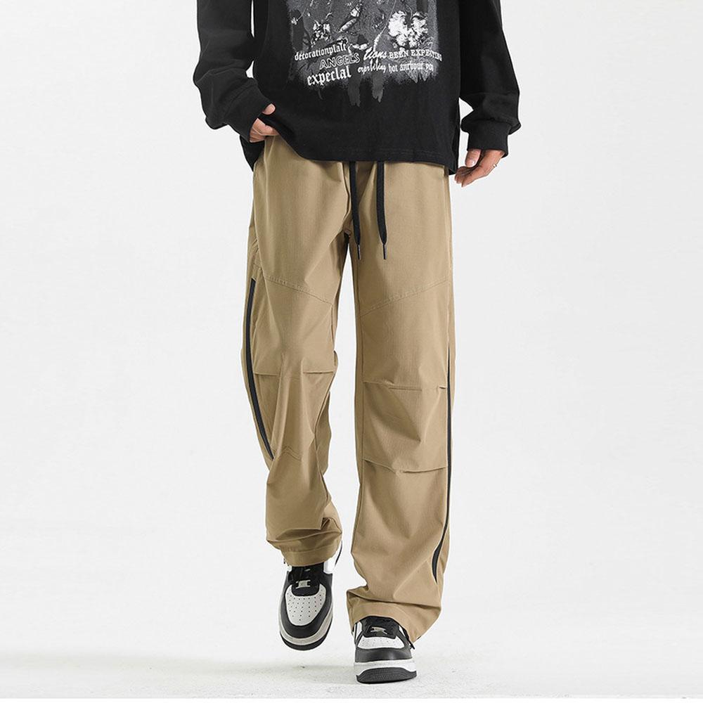 Мужские брюки Y2K Sumer, повседневные мешковатые брюки-карго на молнии, спортивные штаны, брюки для бега для мужчин, прямые брюки, технологичная одежда, корейская одежда