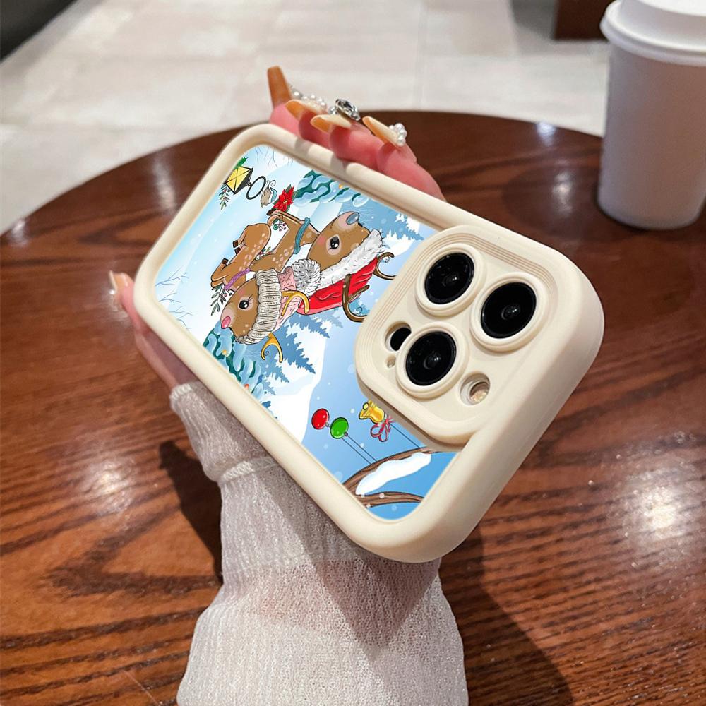 N116 Счастливого Рождества С Новым годом арт Мягкие чехлы для телефонов Angel Eyes для iPhone 16 15 14 13 11 Pro Max 8 7 6s Plus 12 mini XR XS Max Противоударный чехол