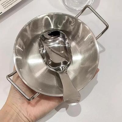 1 шт., корейская миска для кухни, прочная нержавеющая сталь, миска для рисового вина, бытовая тарелка с двумя ушками для закусок, миска для лапши быстрого приготовления
