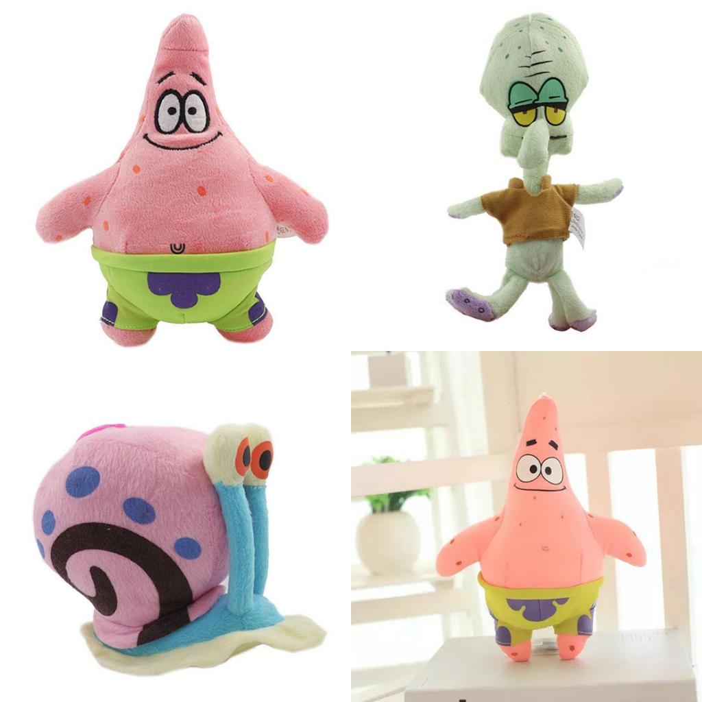 Soft Pp Cotton Stuffed Animals Spongebob Series 6-piece Plush Toy Set