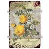 Mfoever Tin Sign SQDGLZ Cafe Rose Metal Sign Vintage Metal Plaque Plates Decor For Pub Bar Home Wall Decor Tin Signs Flower Poster Custom