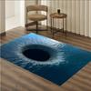 Ковер с 3D-иллюзией океанской дыры, гиперреалистичный ковер с водными завихрениями для смелых современных интерьеров, уникальный акцентный декор для гостиных