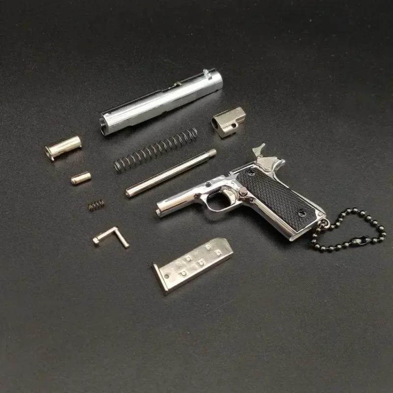 1:3 Сплав Модель пистолета 1911 Миниатюрный Разборный Игрушечный Пистолет Брелок Подвеска для Рюкзака Украшение Подарок для Мальчиков Взрослых