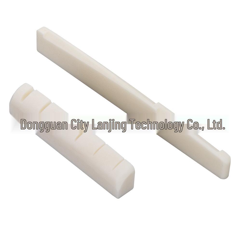 Left-Handed Folk Guitar Bone Nut Set: Top & Bottom String Nuts (43+72mm)