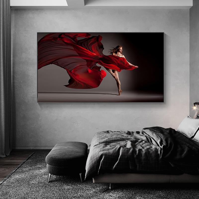 Элегантный Танец Современного Искусства Женщина Боди-Арт Картина Маслом Холст Картины Куадрос Фон Украшения Стены