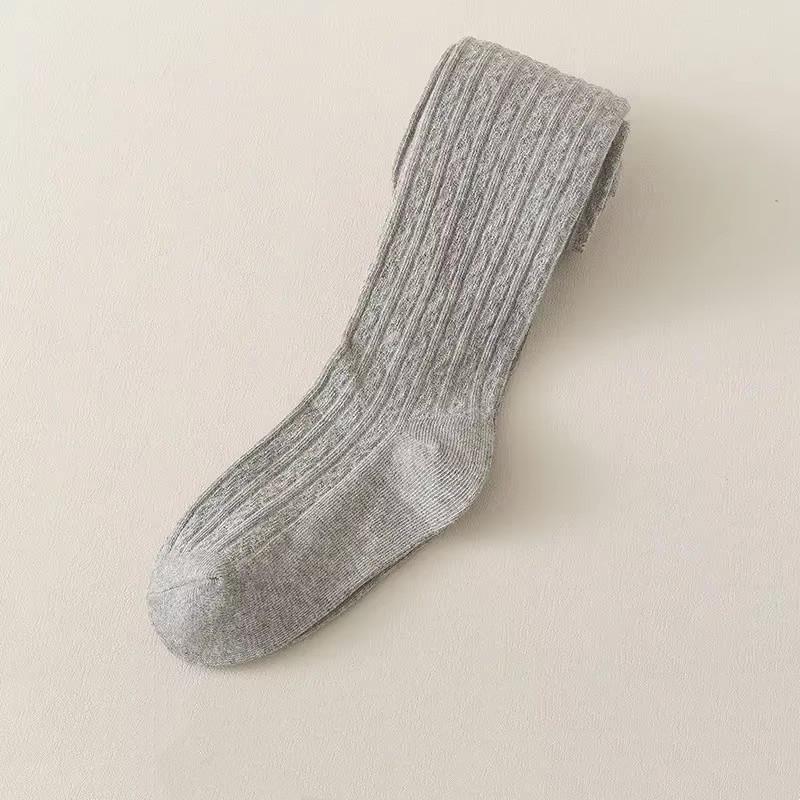 Новые весенне-осенние колготки для девочек с узором «перекрутки» для детей 0-6 лет, детские носки однотонного цвета с акулами, сочетающиеся с юбкой, корейская версия