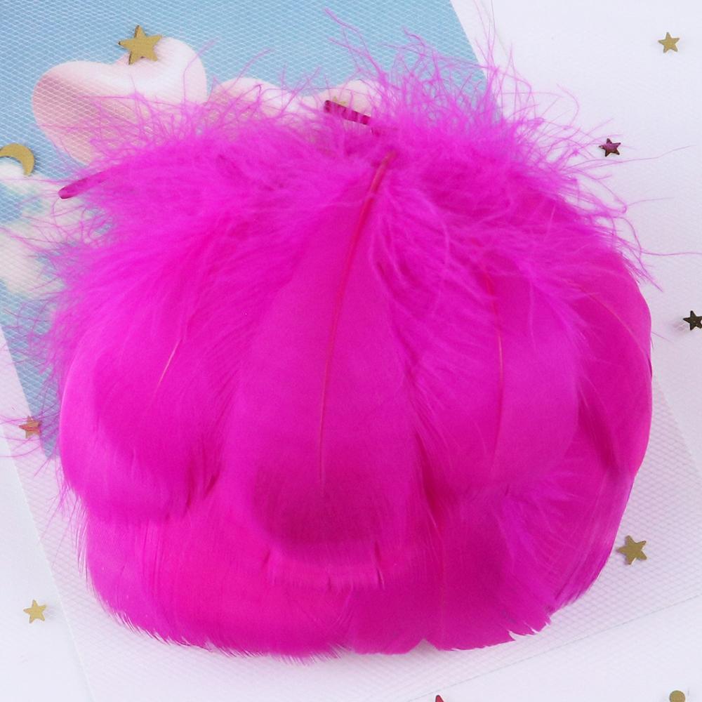 Natural Goose Feathers 4-8Cm Small Floating Leather Pink Swan Feather Plume For Craft Wedding Jewelry Decoration Plumes 100Pcs