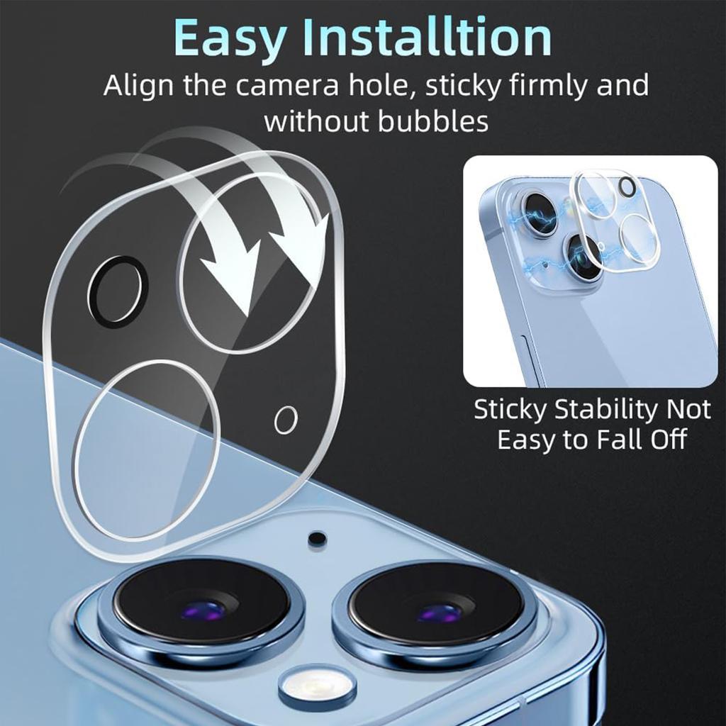 For iPhone 13/13 Mini One-Piece Phone Lens Film Clear Tempered Glass Lens Protector