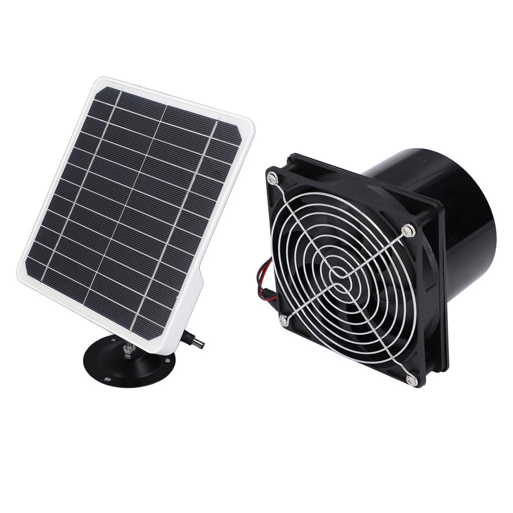 6.5 Inch Solar Powered Exhaust Fan 50W 12V ABS Monocrystalline Silicon Solar Panel Ventilation Fan