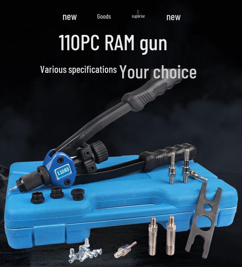 Набор из 110 шт. ручного инструмента для установки резьбовых заклепок, заклепочник с резьбовыми гайками M3-M12