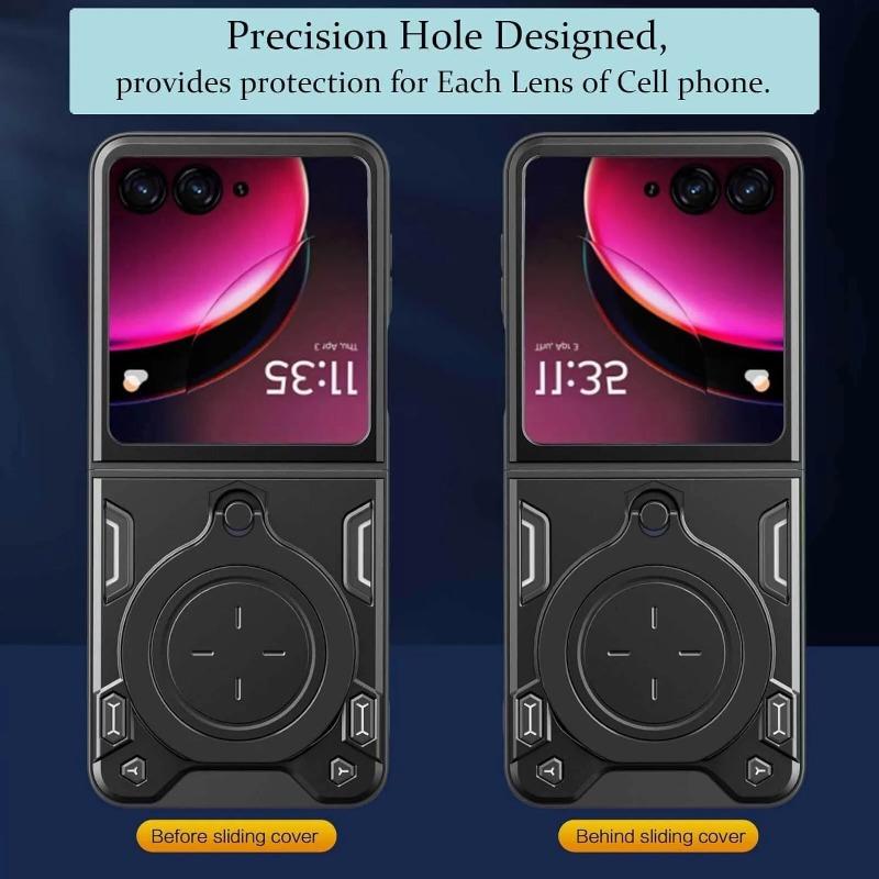 Слайдерная крышка для Motorola Moto Razr 60 Ultra 50 40 Ultra Razr Plus Чехол Кольцо-подставка Держатель Ударопрочный Защита камеры Capa
