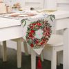 Pwichdn Рождественские украшения Трикотажная ткань Креативная красочная скатерть-бегун