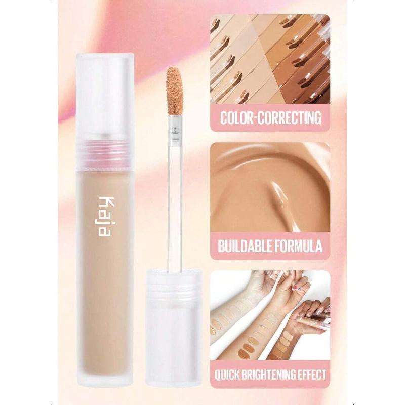 Жидкий консилер Kaja - Don't Settle 6,2 мл, с Aqua Ceramide, увлажняющая, наслаиваемая легкая формула, бесшовное покрытие