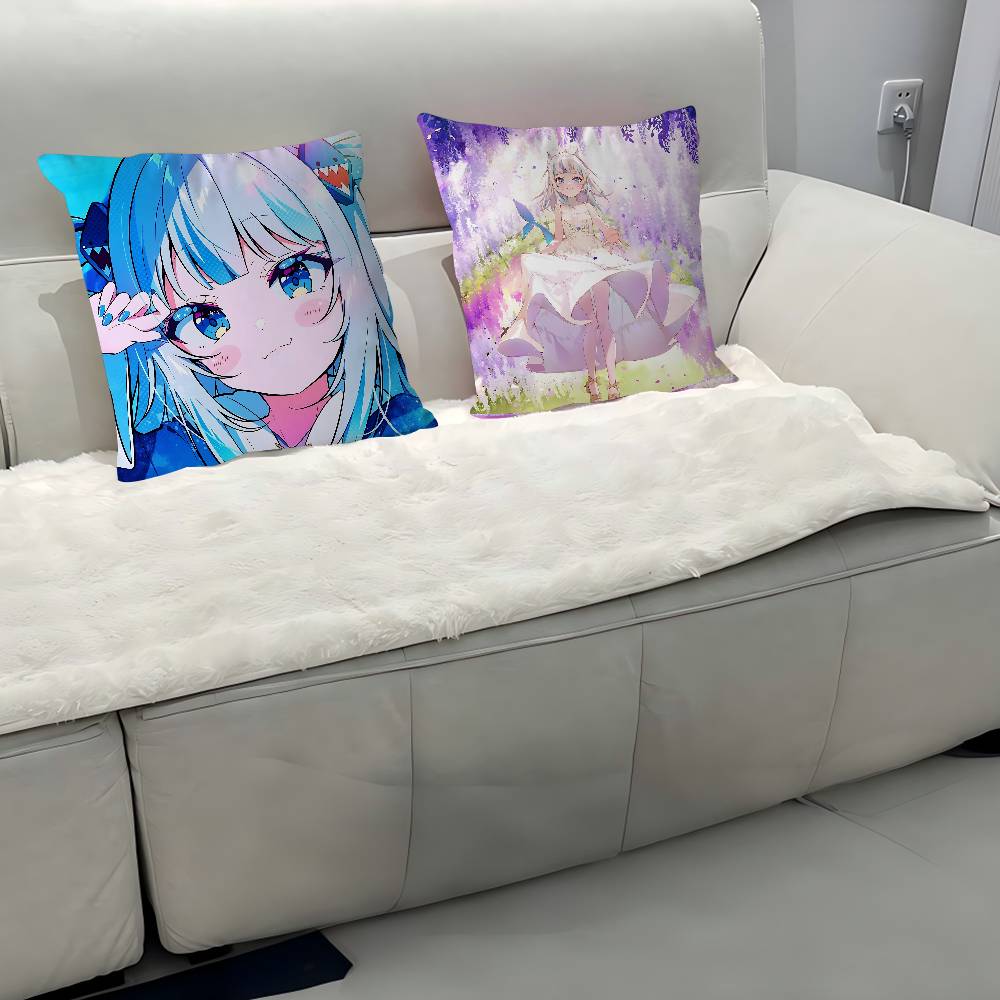 Musician G-Gawr G-Gura Pillowcase Toon Gift Cushion Cover Bedroom Home Sofa Chair Seat Decor Pillow Case