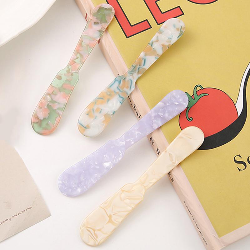 Красочные акриловые ложки для льда, сливок, кофе, икры, ложки для помешивания, десертные ложки, чайные ложки, столовые приборы, реквизит для вечеринок и фото