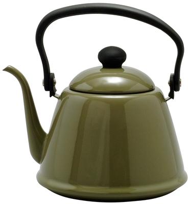 Чайник Nodahoro Drip Kettle 2L эмалированный, совместимый с газом, с узким горлом, произведен в Японии, Olive Fire/IH DK-200OL