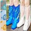 Одноразовый чехол для обуви от дождя, водонепроницаемый, для дождливых дней, для взрослых и детей, толстый, водонепроницаемый чехол для ног, резиновые сапоги, студенческие высокие сапоги