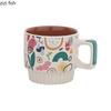 Ретро керамическая кружка с рисунком от руки кружка для кофе чашка для чая с молоком мультяшные чашки для сока домашние чашки для завтрака парные чашки для воды