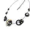 Les Trésors De Lily [J0476] - Designer Necklace 'Mélusine' Black Gray