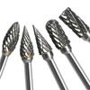 Rotary Carbide Burr Set 1/8" Shank, 1/4" Head Length Tungsten Steel for Woodworking Drilling Metal Carving Engraving Polishing