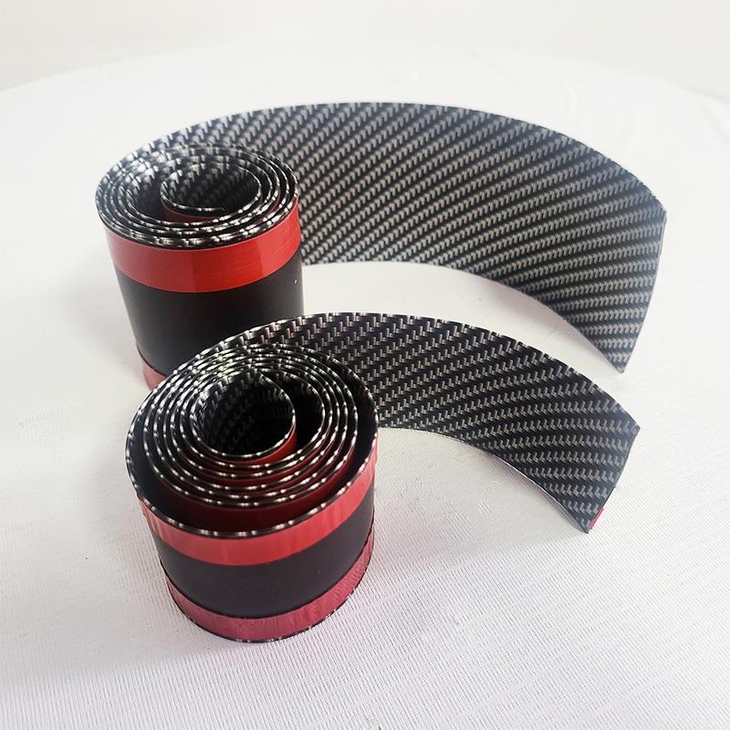 Carbon Fiber Rubber Strip Car Stickers Anti Scratch Door Sill Protector Car Threshold Protection Bumper Film Sticker Car Sticker