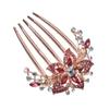 Luxury Hair Accessories Elegant Hair Comb Inlaid Flower Hairpin Shiny Rhinestone